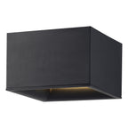 Bloc Dual Voltage LED Flush Mount, Black