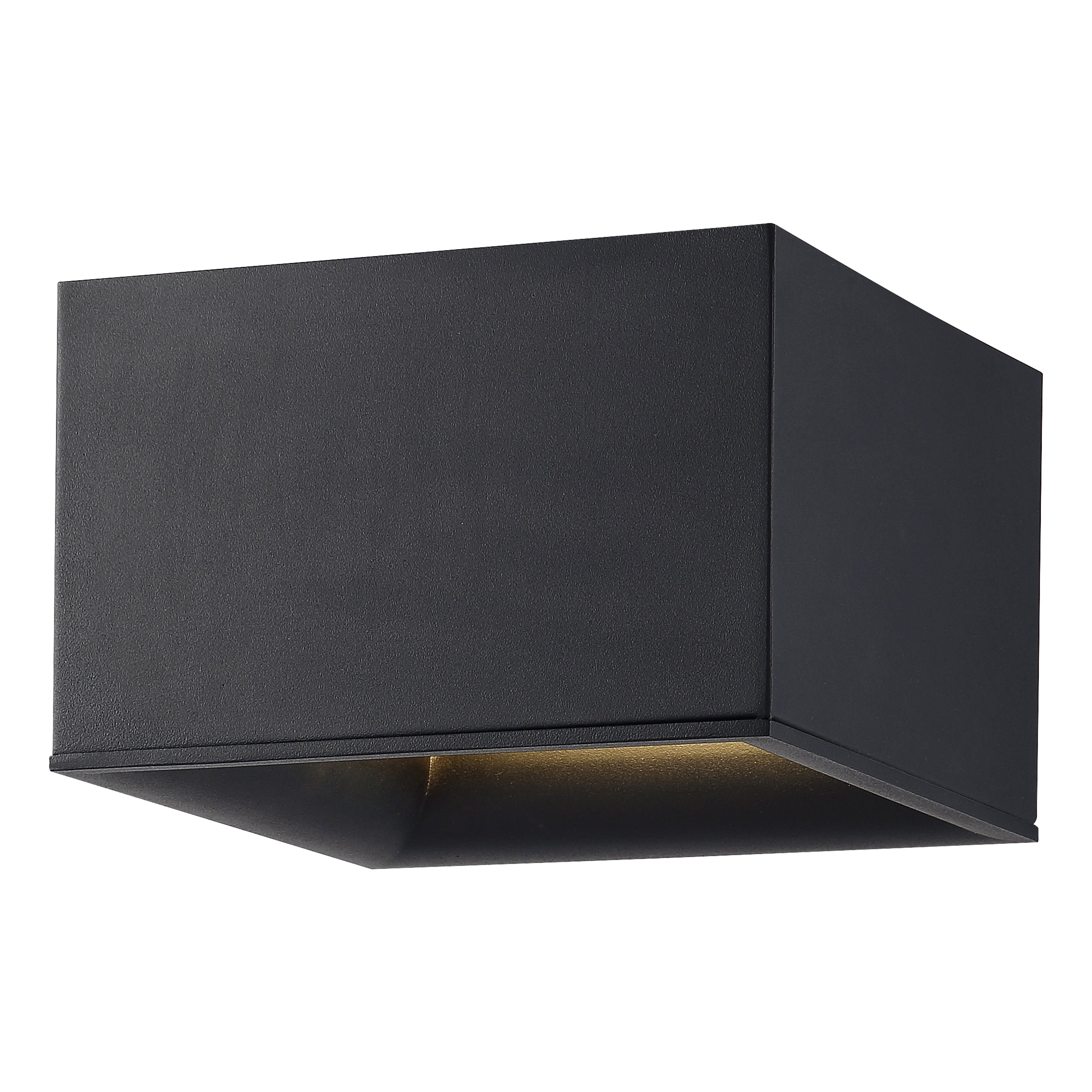 Bloc Dual Voltage LED Flush Mount, Black
