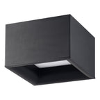 Bloc Dual Voltage LED Flush Mount, Black