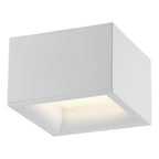 Bloc Dual Voltage LED Flush Mount, White