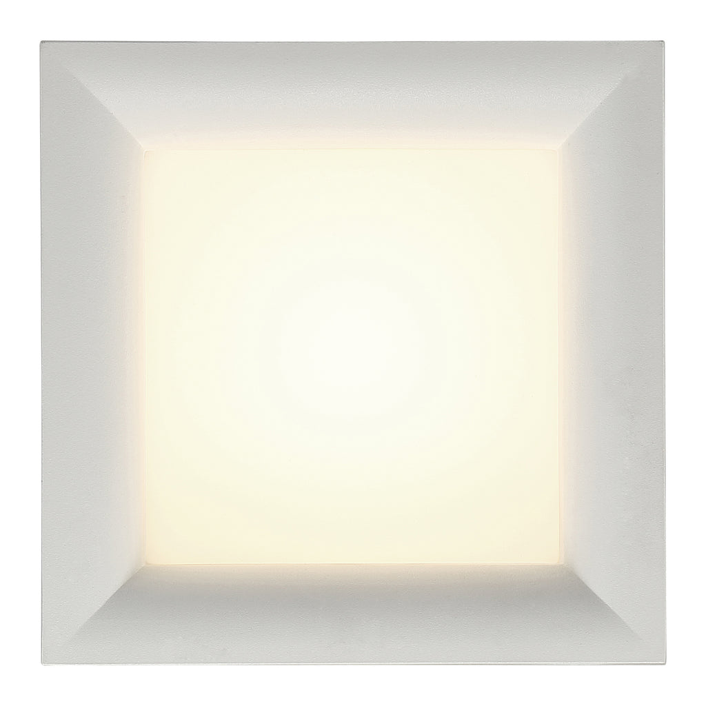 Bloc Dual Voltage LED Flush Mount, White