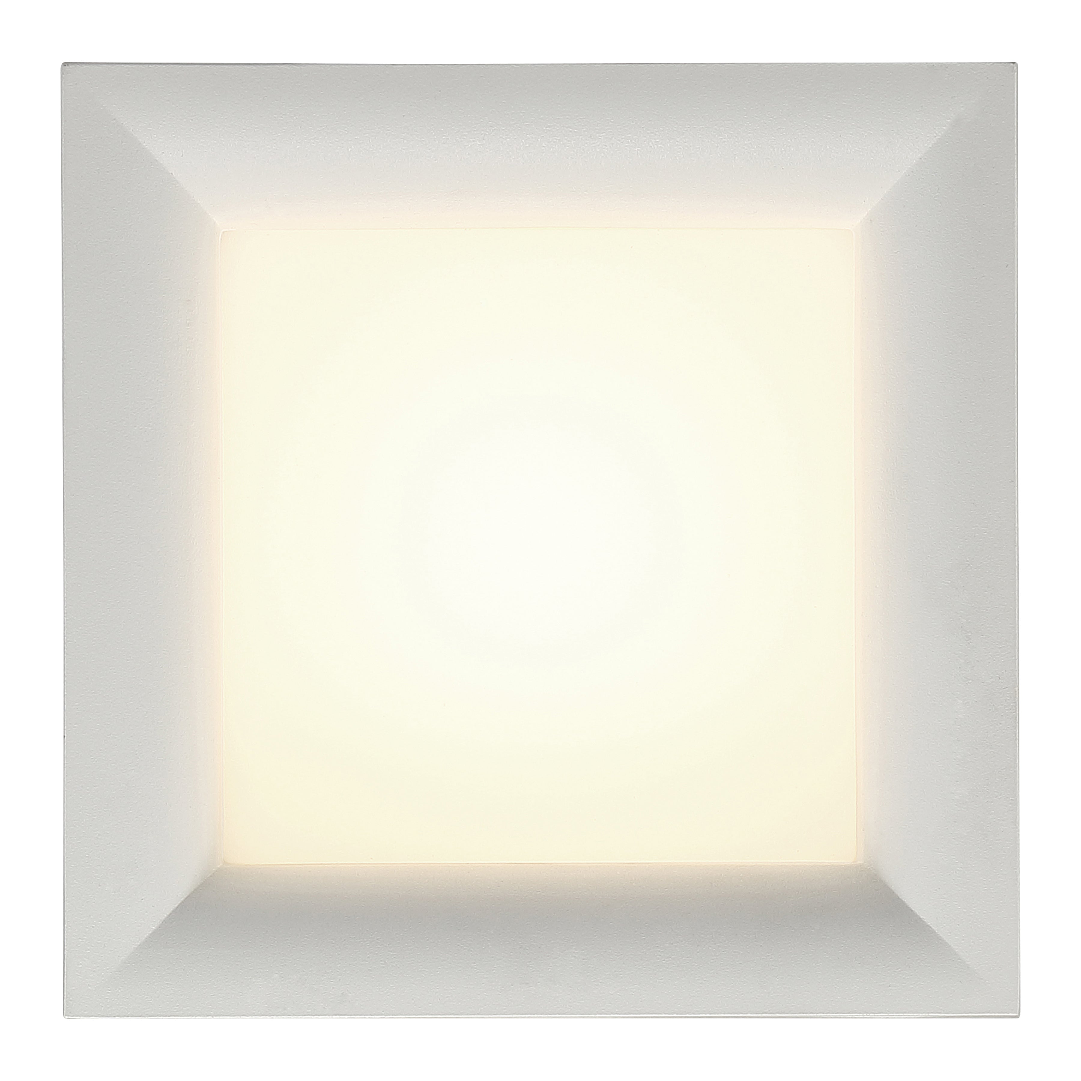Bloc Dual Voltage LED Flush Mount, White
