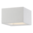 Bloc Dual Voltage LED Flush Mount, White