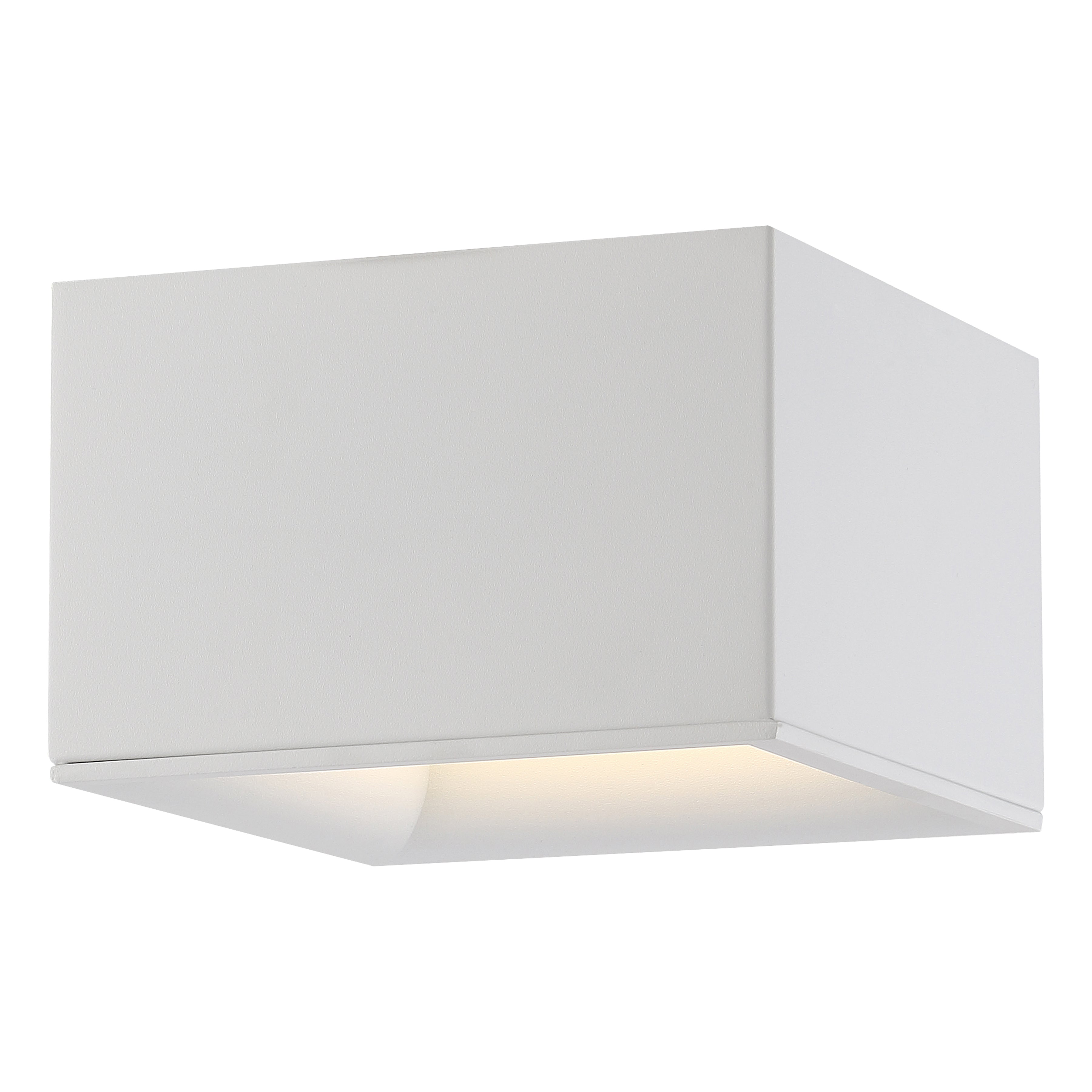 Bloc Dual Voltage LED Flush Mount, White