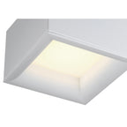 Bloc Dual Voltage LED Flush Mount, White