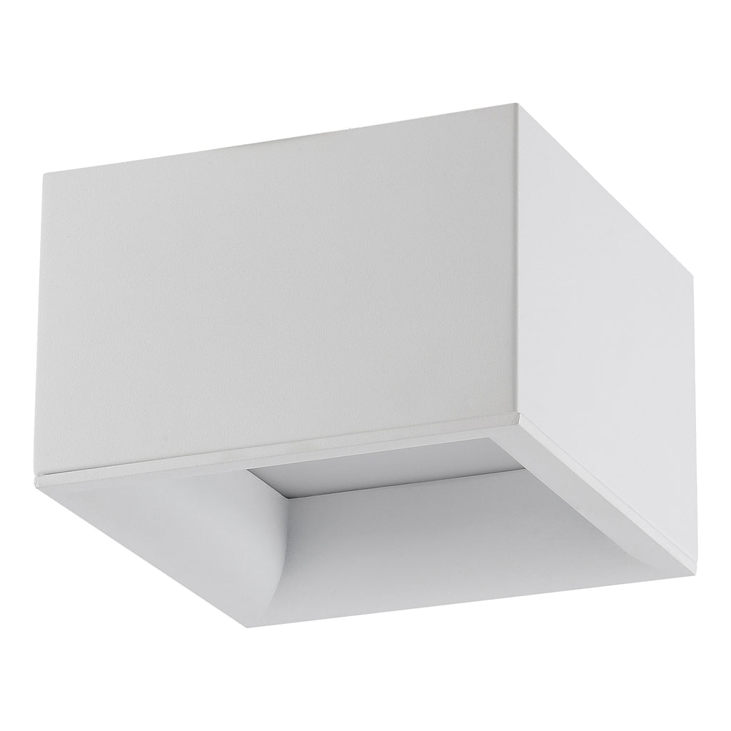 Bloc Dual Voltage LED Flush Mount, White