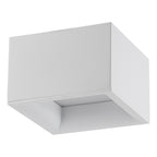 Bloc Dual Voltage LED Flush Mount, White