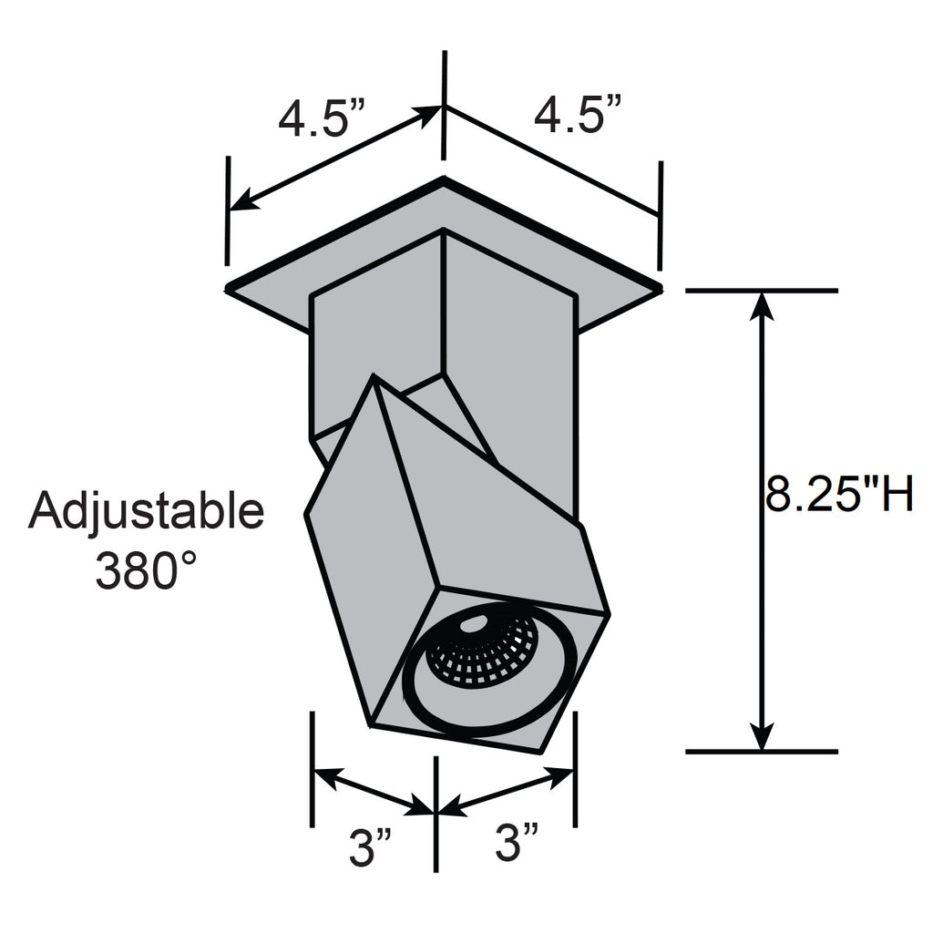 Access Lighting Transformer Dual Voltage Adjustable LED Spotlight (50011LEDD-BL/CLR), image 8