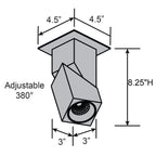 Access Lighting Transformer Dual Voltage Adjustable LED Spotlight (50011LEDD-BL/CLR), image 8