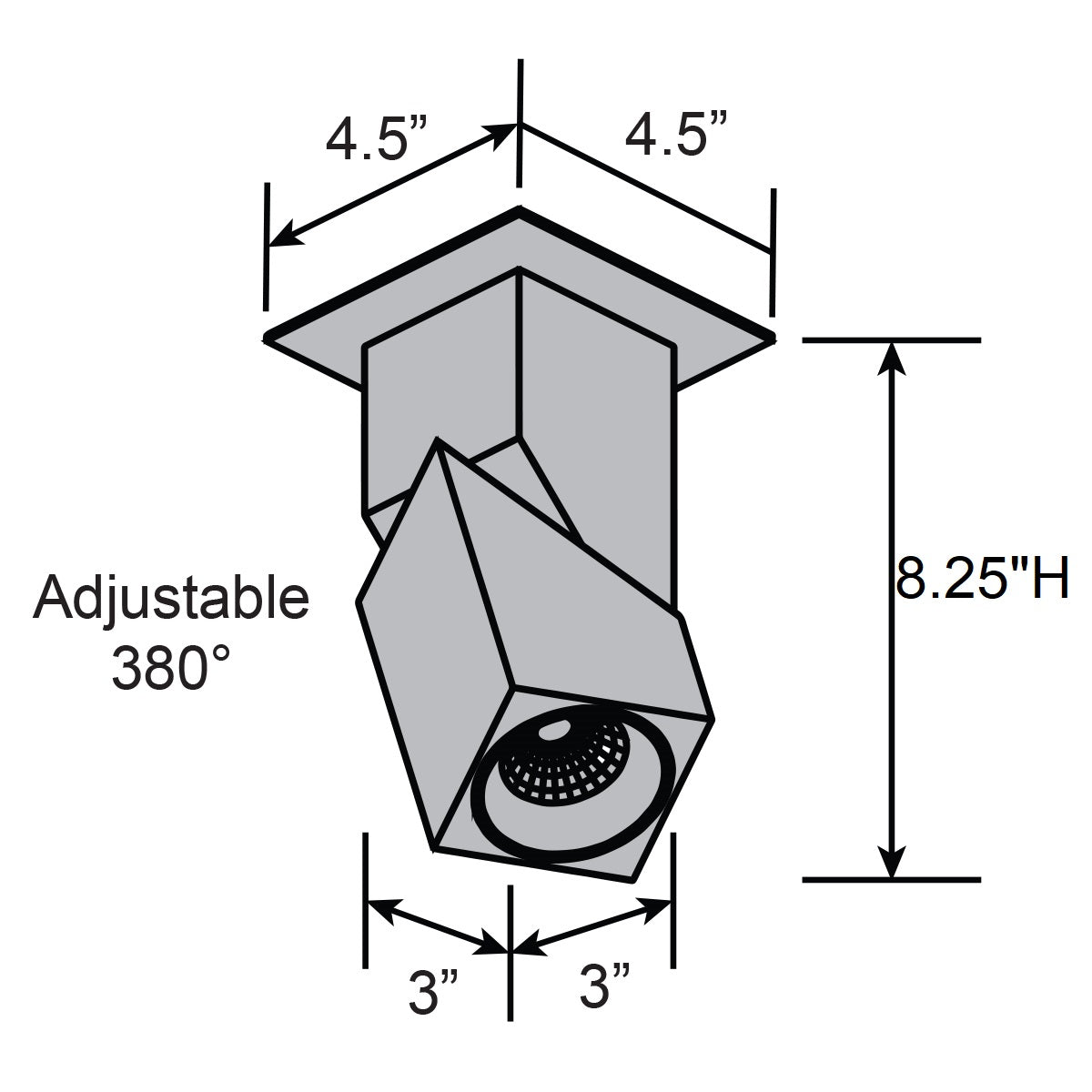 Access Lighting Transformer Dual Voltage Adjustable LED Spotlight (50011LEDD-BL/CLR), image 8