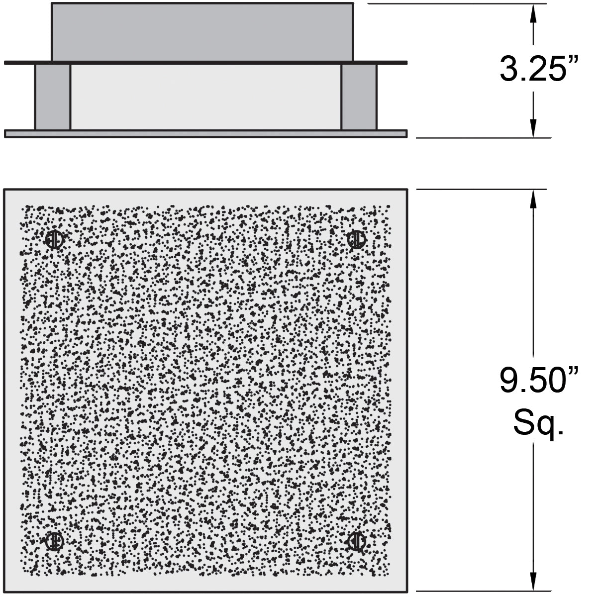Access Lighting Vision SQ LED Flush Mount, 9.5", image 2