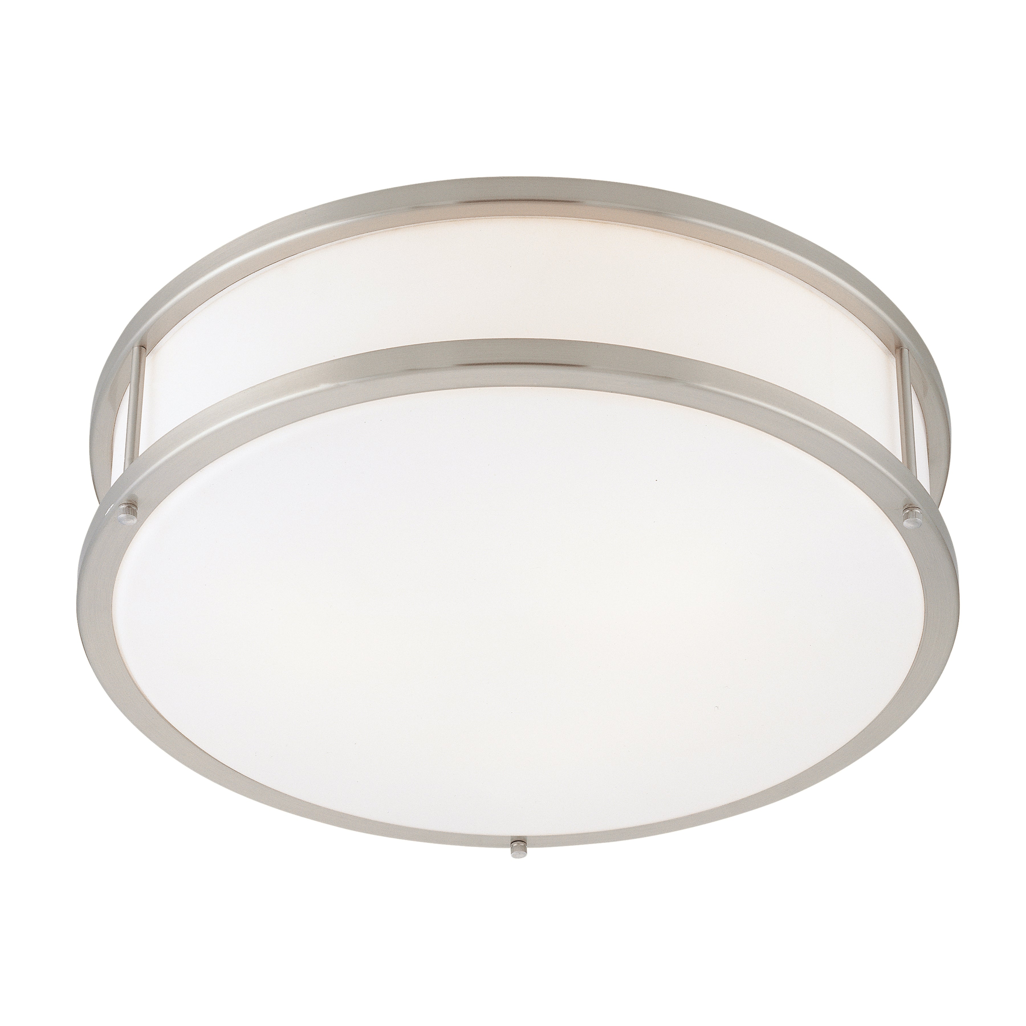 Conga LED Flush Mount, Brushed Steel / 16"