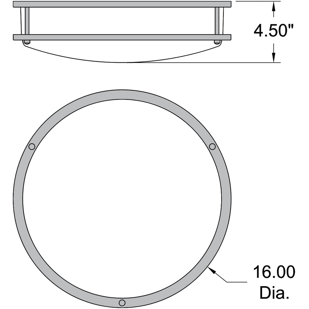Access Lighting Conga Flush Mount, Brushed Steel / 16", image 2