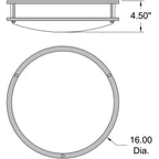Access Lighting Conga Flush Mount, Brushed Steel / 16", image 2