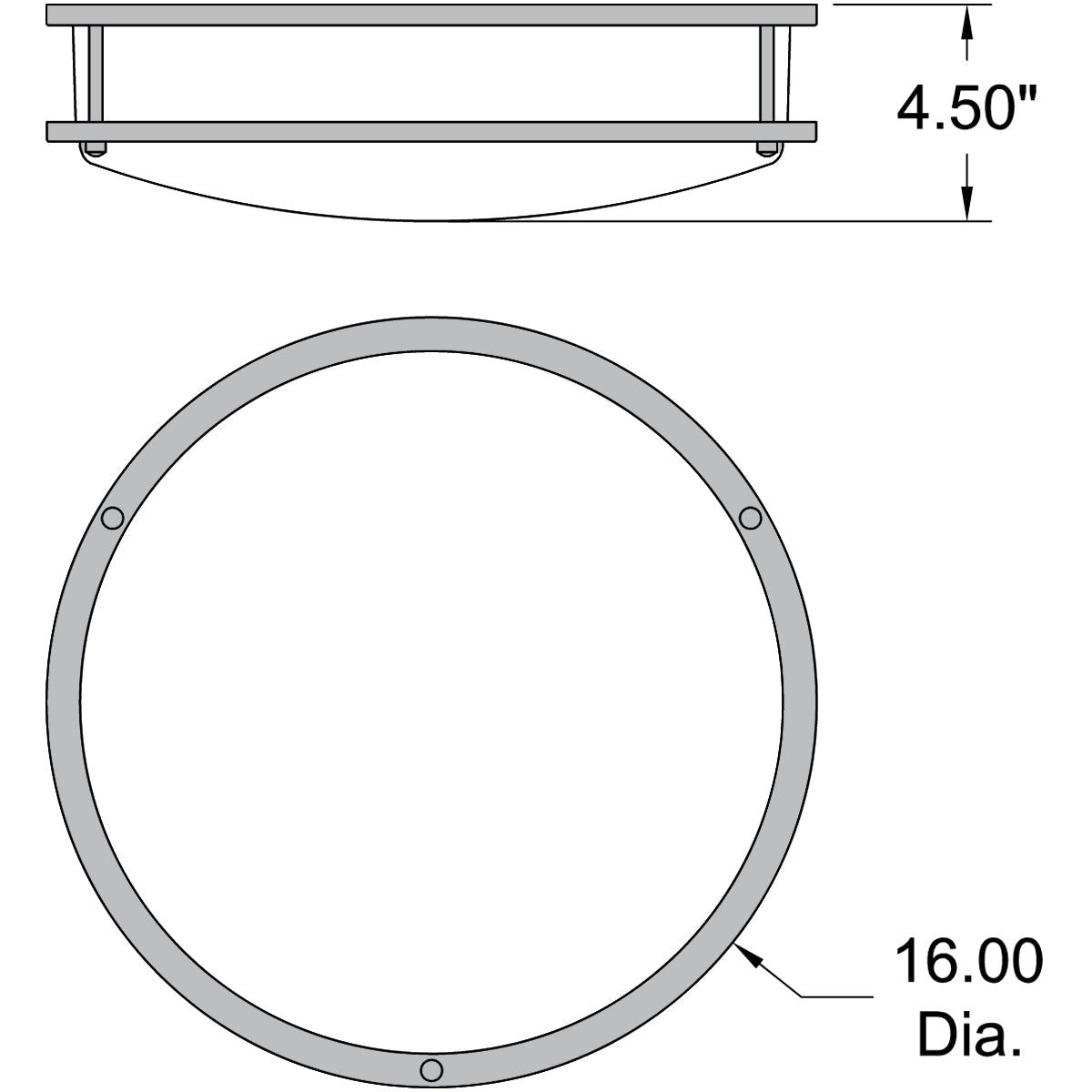 Access Lighting Conga Flush Mount, Brushed Steel / 16", image 2