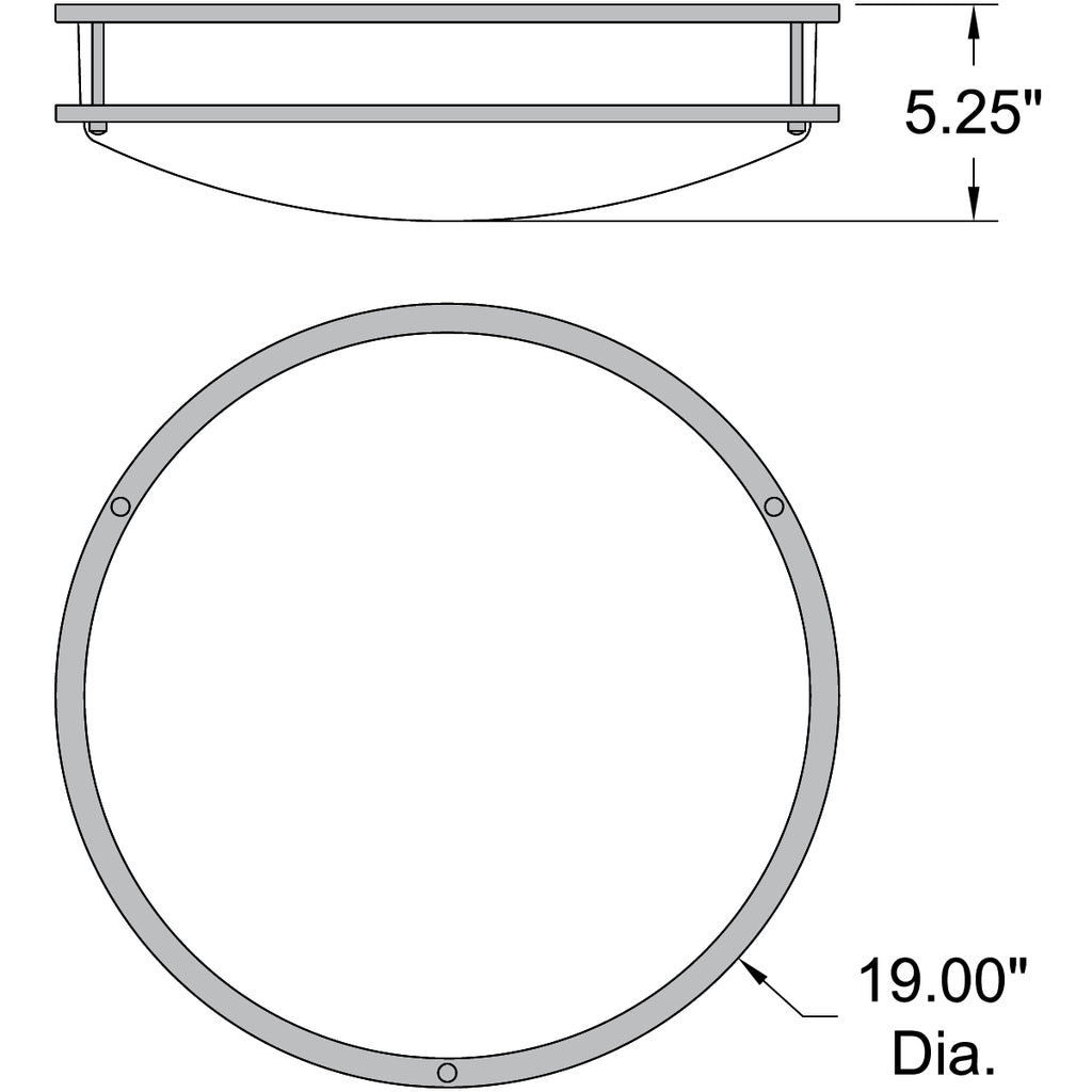 Access Lighting Conga LED Flush Mount, Bronze / 19", image 2