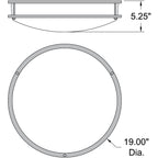 Access Lighting Conga LED Flush Mount, Bronze / 19", image 2