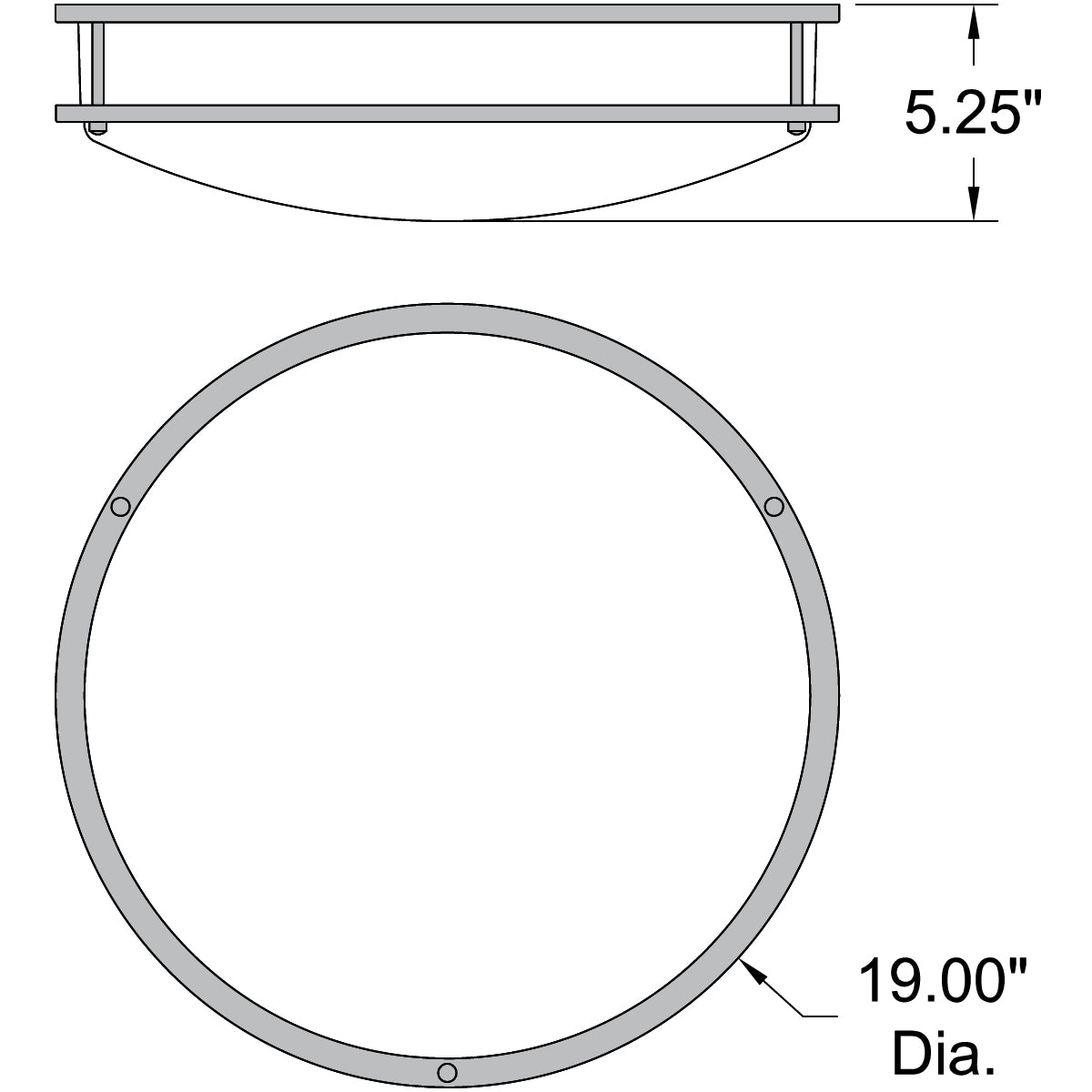 Access Lighting Conga LED Flush Mount, Bronze / 19", image 2