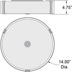 Access Lighting Tara LED Flush Mount, 14", image 3
