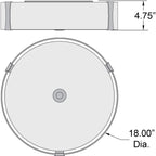 Access Lighting Tara LED Flush Mount, 18", image 3
