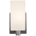 Archi 1 Light LED Wall Sconce & Vanity by Access Lighting, featuring a frosted white glass shade and a brushed metal base, photographed against a white background.