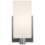 Archi 1 Light LED Wall Sconce & Vanity by Access Lighting, featuring a frosted white glass shade and a brushed metal base, photographed against a white background.