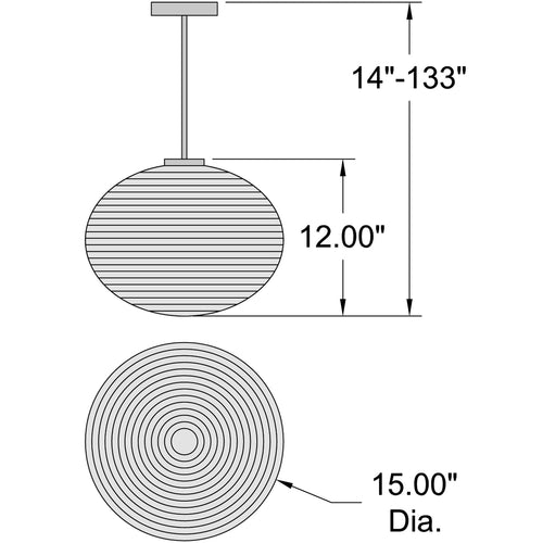 Access Lighting Callisto LED Pendant, 15", image 2