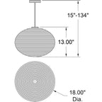 Access Lighting Callisto LED Pendant, 18", image 3