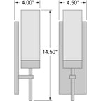 Access Lighting Carrie 1 Light Wall Sconce, image 3