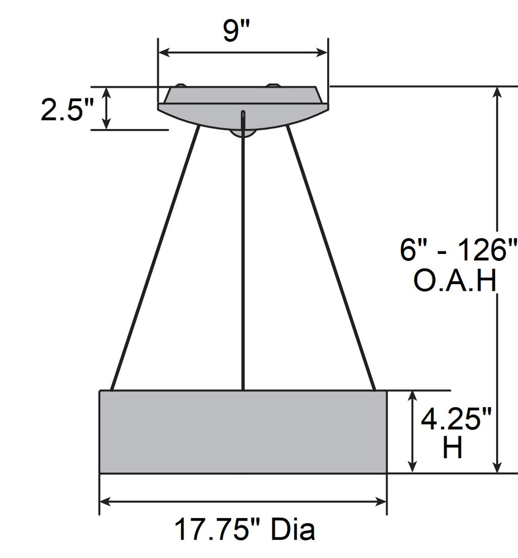Access Lighting Radiant Dual Voltage LED Pendant, Gray, image 5