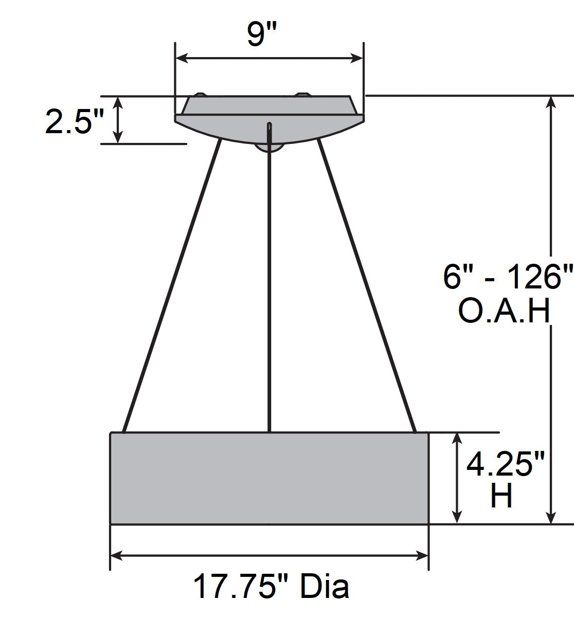 Access Lighting Radiant Dual Voltage LED Pendant, Gray, image 5