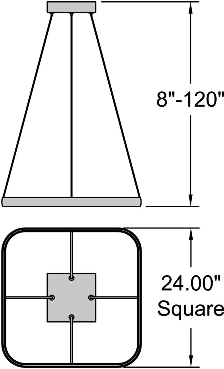 Access Lighting Ravello Dual Voltage LED Pendant, Satin / 24", image 7