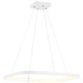 Ravello Dual Voltage LED Pendant, Matte White / 24"