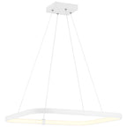 Ravello Dual Voltage LED Pendant, Matte White / 24"