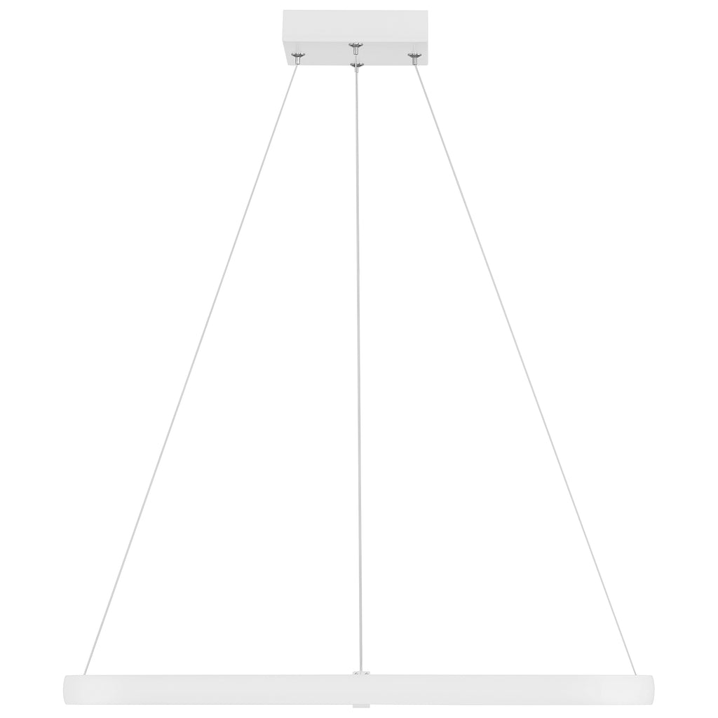 Ravello Dual Voltage LED Pendant, Matte White / 24"