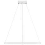 Ravello Dual Voltage LED Pendant, Matte White / 24"
