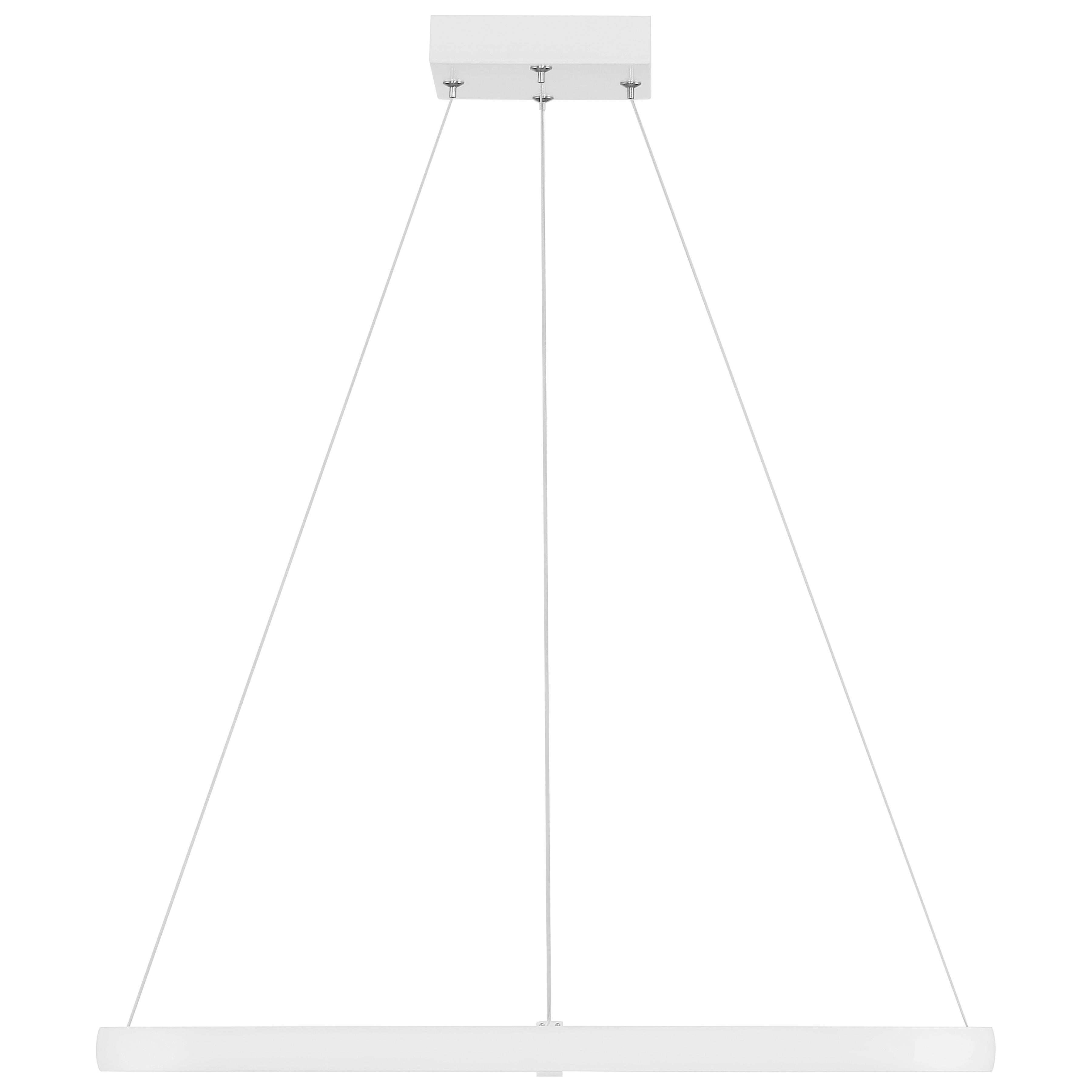 Ravello Dual Voltage LED Pendant, Matte White / 24"