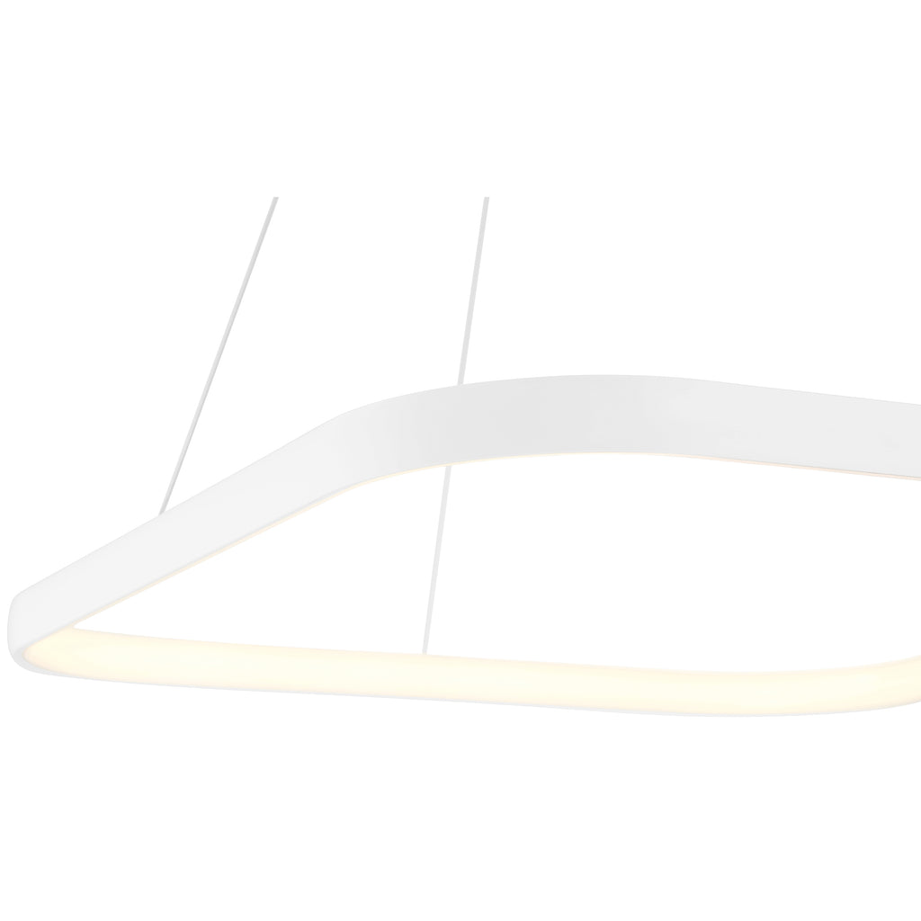 Ravello Dual Voltage LED Pendant, Matte White / 24"