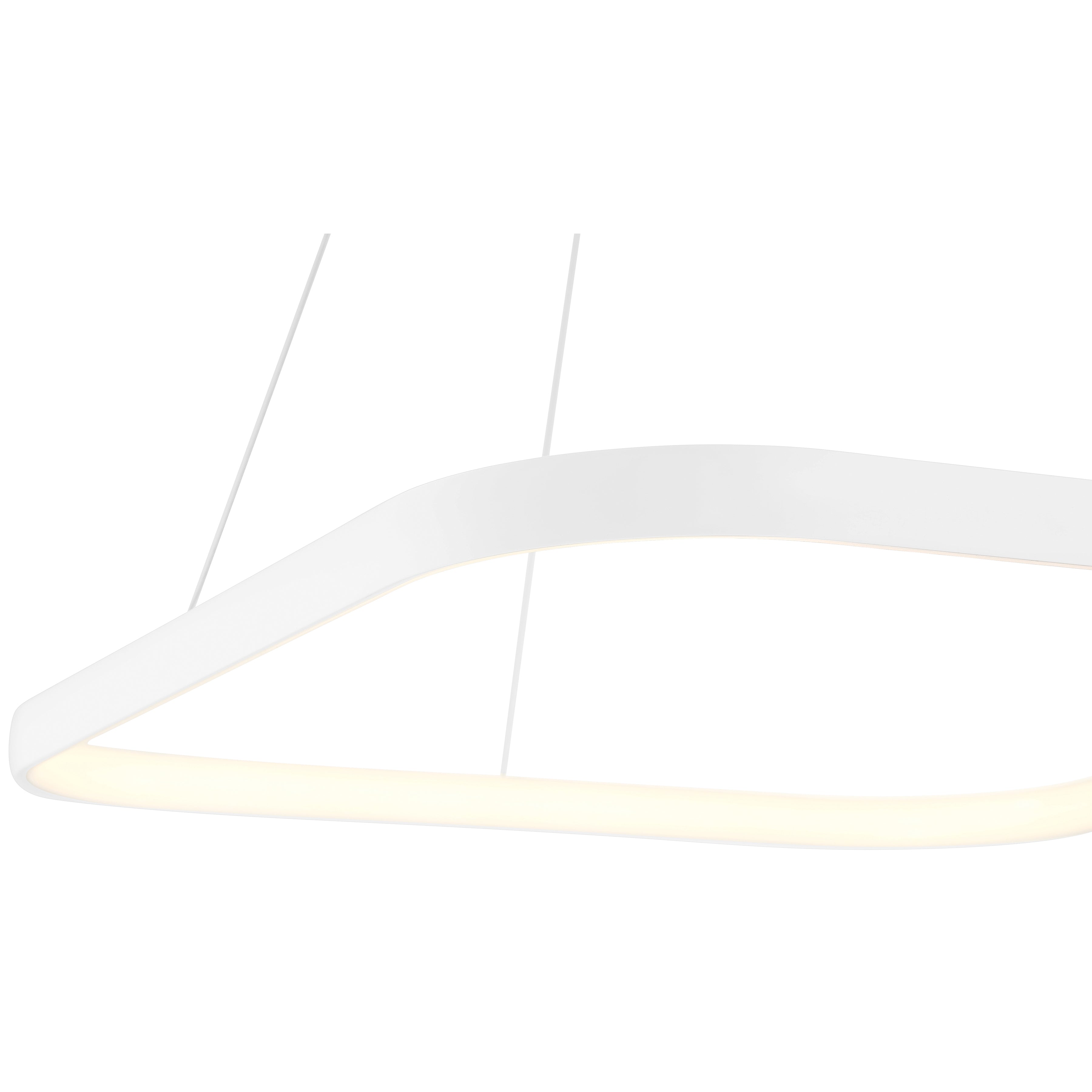 Ravello Dual Voltage LED Pendant, Matte White / 24"