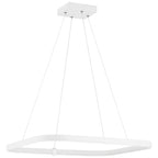Ravello Dual Voltage LED Pendant, Matte White / 24"