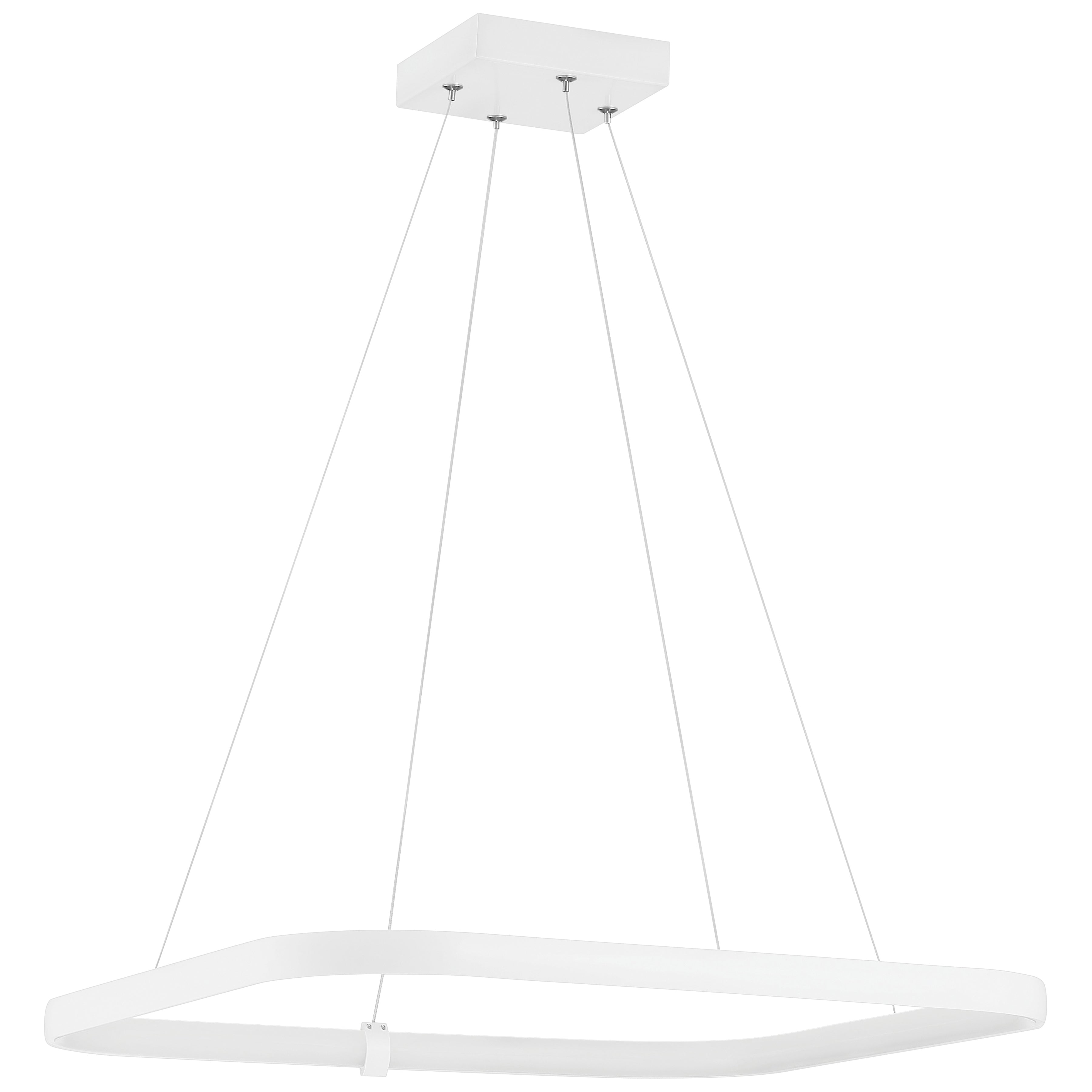 Ravello Dual Voltage LED Pendant, Matte White / 24"
