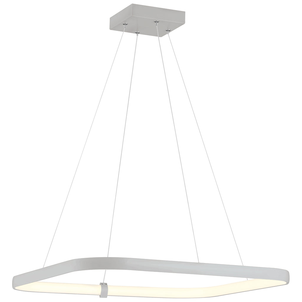Ravello Dual Voltage LED Pendant, Satin / 24"