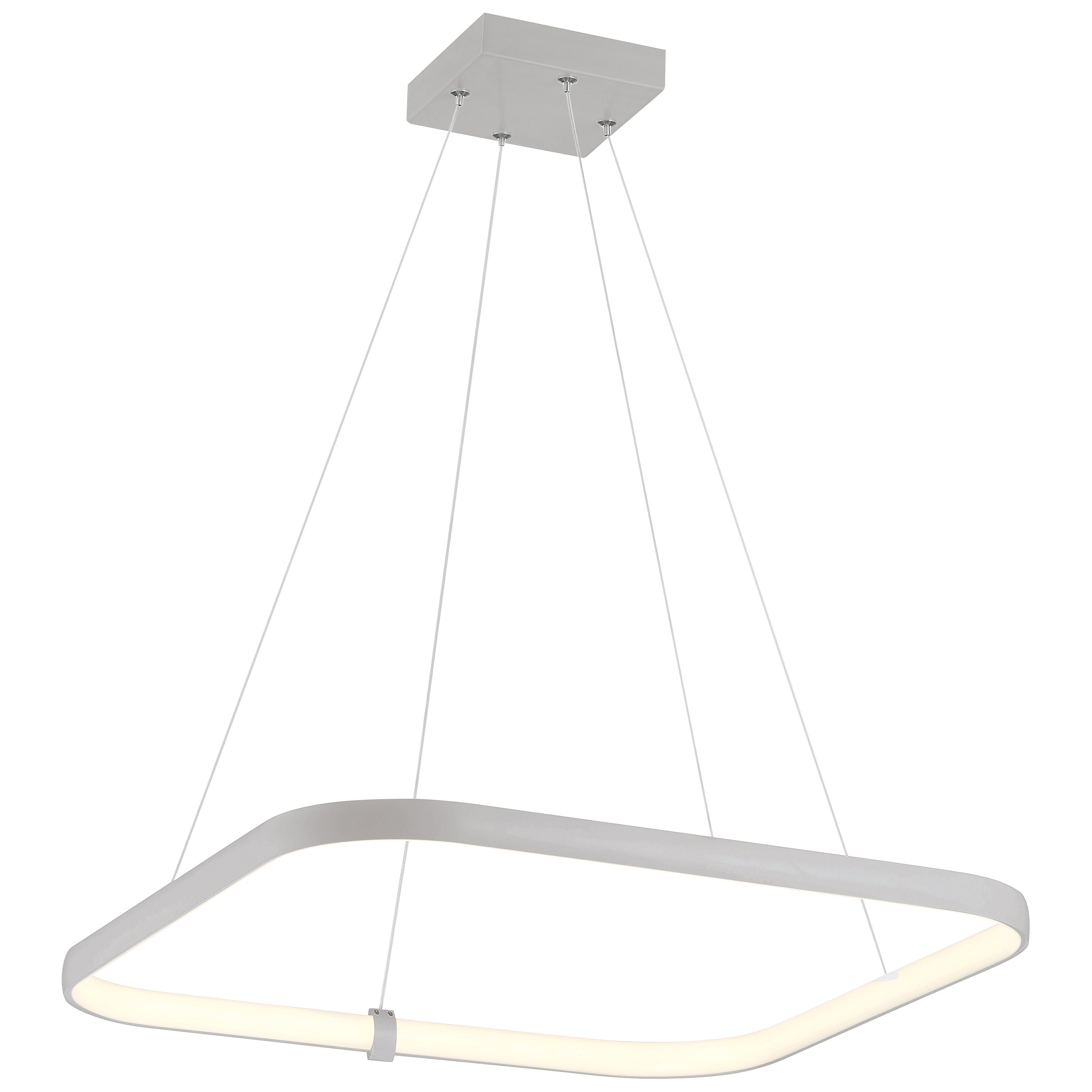 Ravello Dual Voltage LED Pendant, Satin / 24"