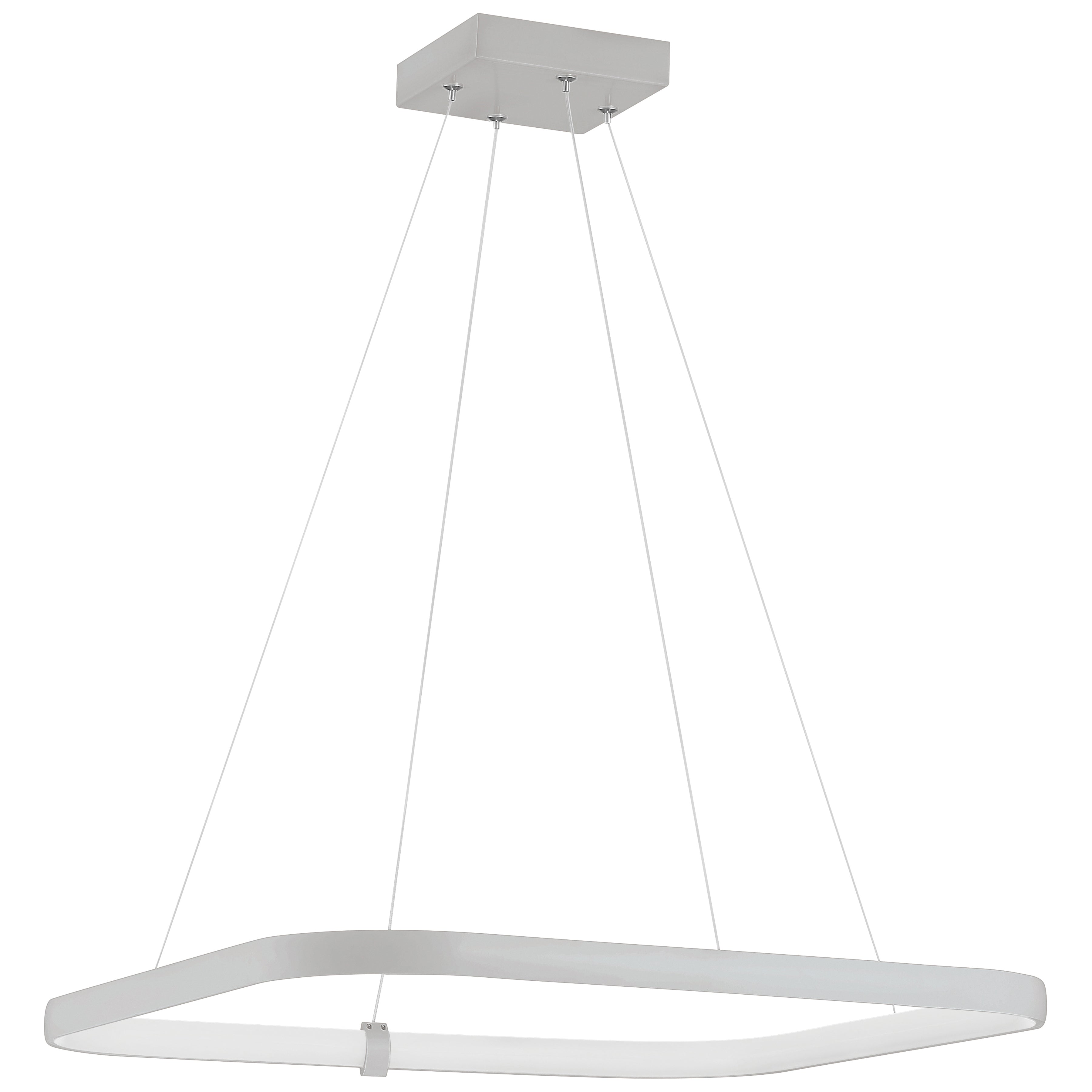 Ravello Dual Voltage LED Pendant, Satin / 24"