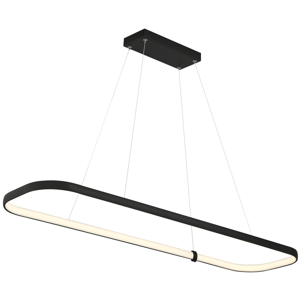 Ravello Dual Voltage LED Pendant, Matte Black / 13"