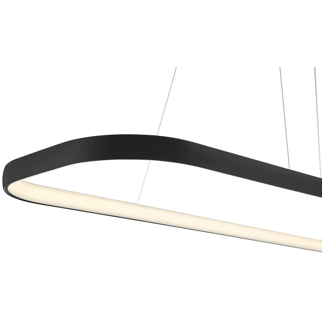 Ravello Dual Voltage LED Pendant, Matte Black / 13"