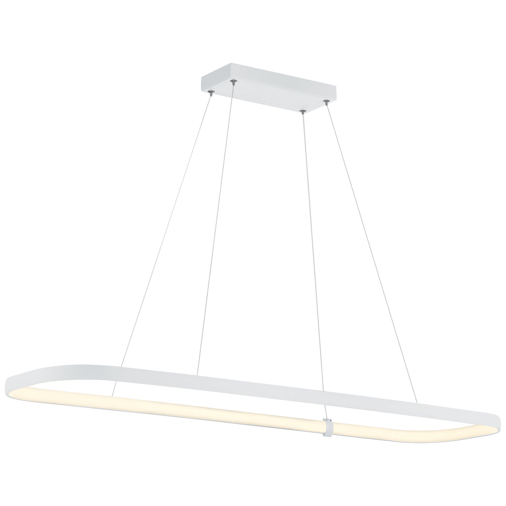 Ravello Dual Voltage LED Pendant, Matte White / 13"