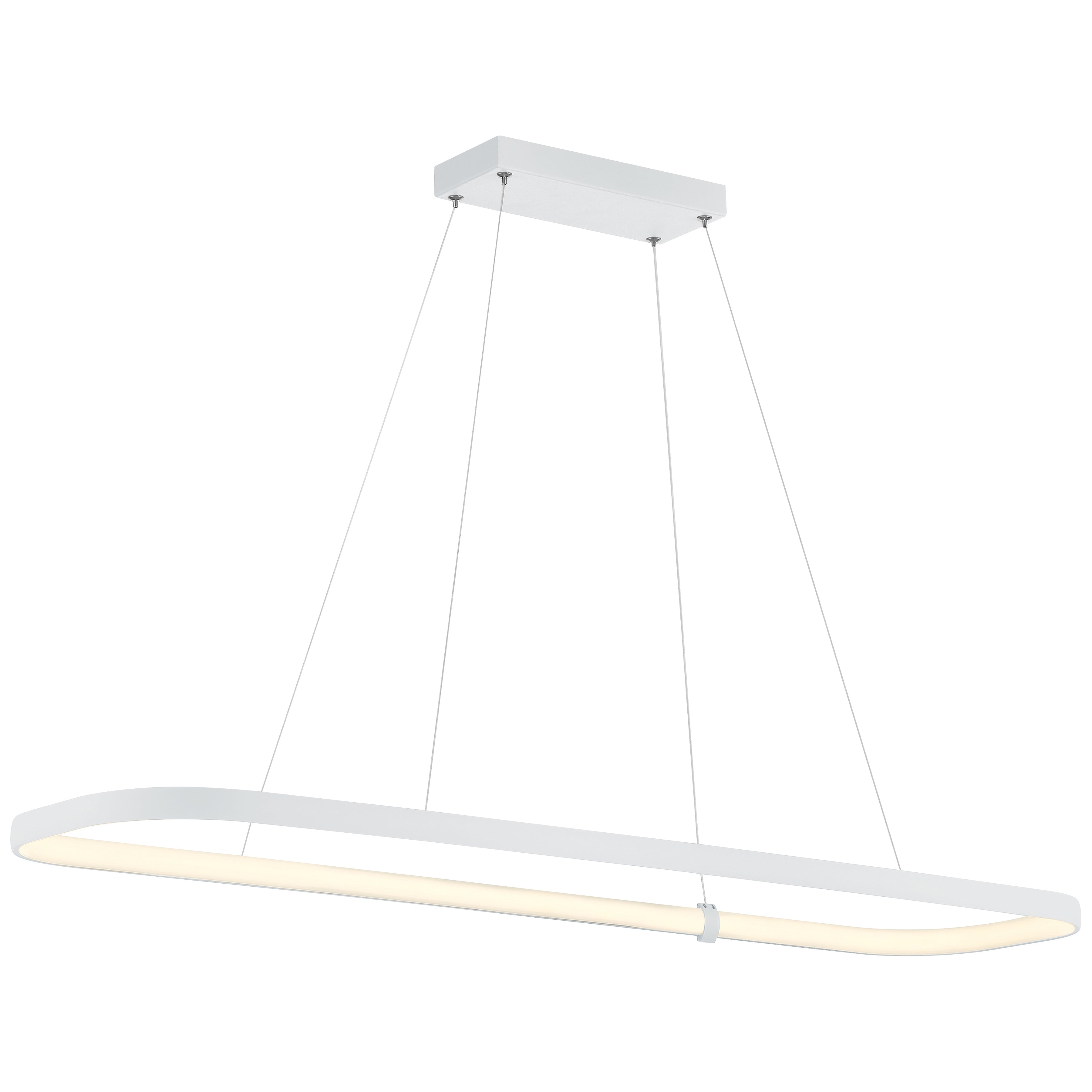 Ravello Dual Voltage LED Pendant, Matte White / 13"