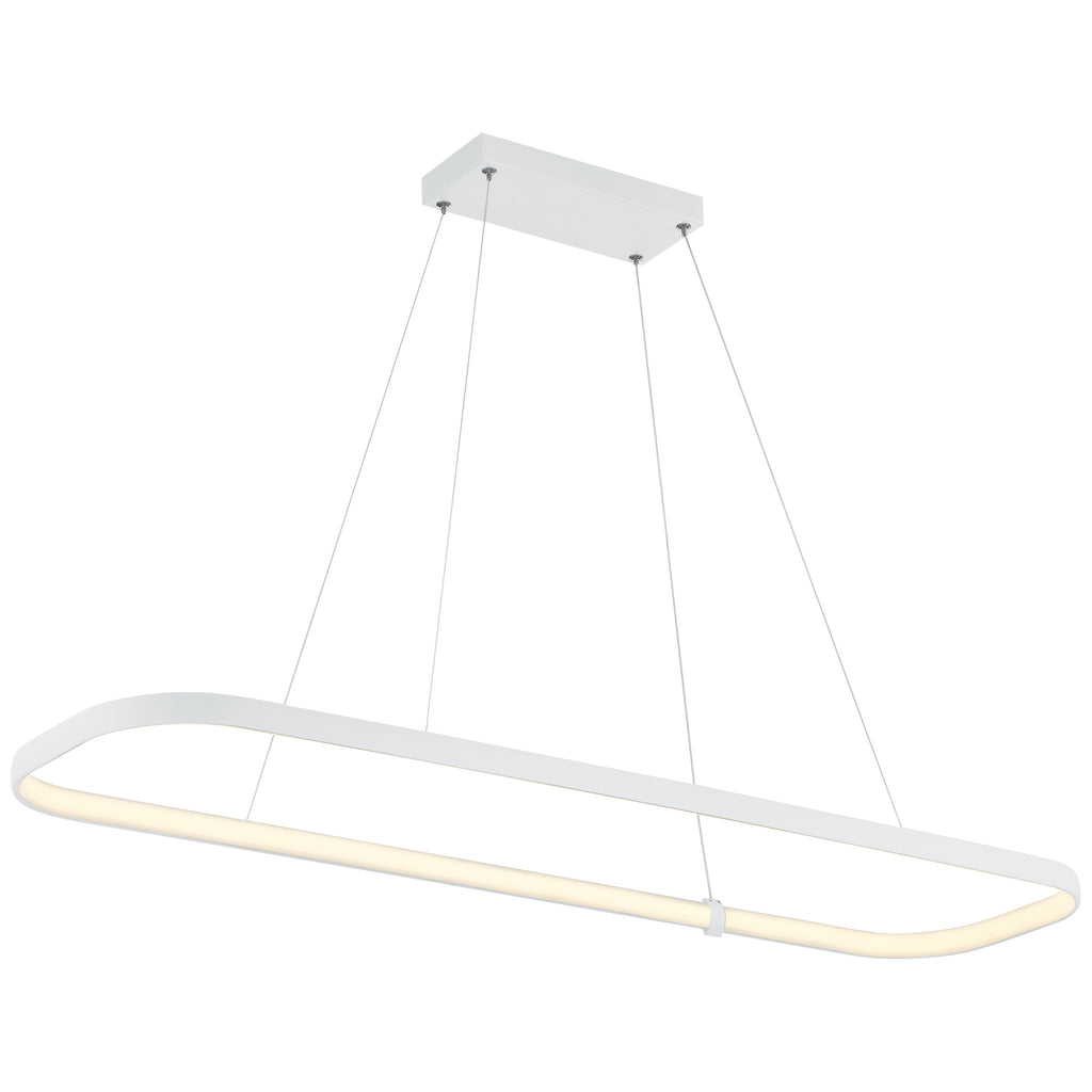 Ravello Dual Voltage LED Pendant, Matte White / 13"