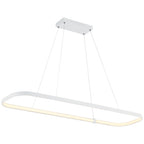 Ravello Dual Voltage LED Pendant, Matte White / 13"